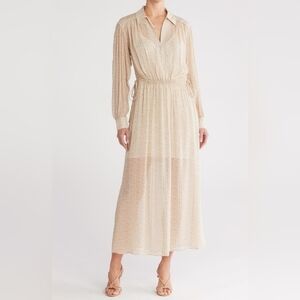 Rag & Bone, Emerson Shirt Dress, Cream, Size 10-12 (L)